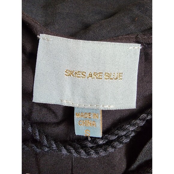 Skies Are Blue Embroidered Dress NEW Size Small Boho Hippie Lined Tassel - Picture 7 of 10